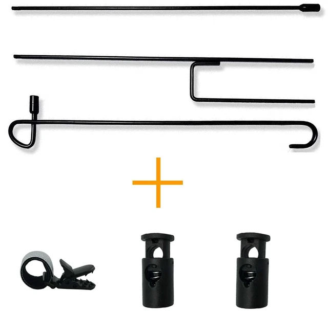 Alt view image 6 of 7 - Garden Flag Stand with Flag Stopper and Clip, Waterproof Powder-Coated Paint for House Flags, Decorative Yard Seasonal Flags