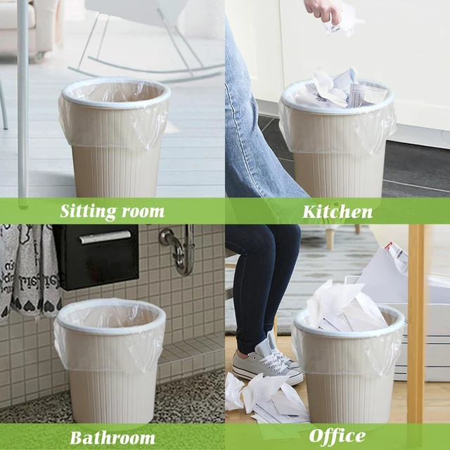 Alt view image 7 of 7 - Teivio 3 Gallon Small Clear Trash Bags, 200 Count, Bathroom Garbage Bags