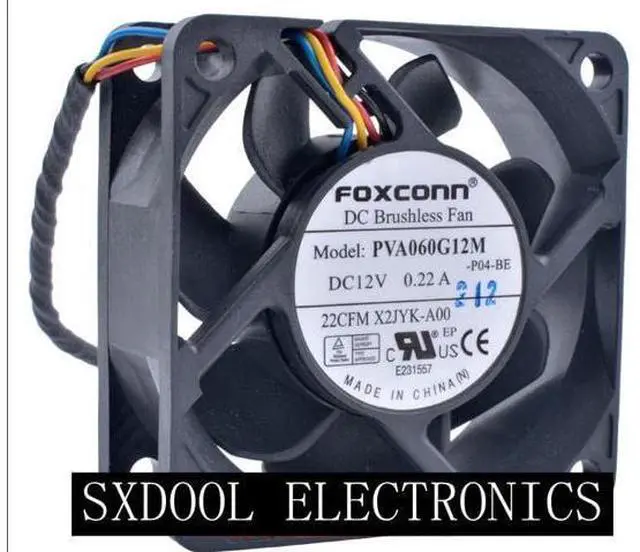 Alt view image 2 of 4 - Original Foxconn PVA060G12M DC12V 0.22A 6CM 6025 authentic server fan PPW30