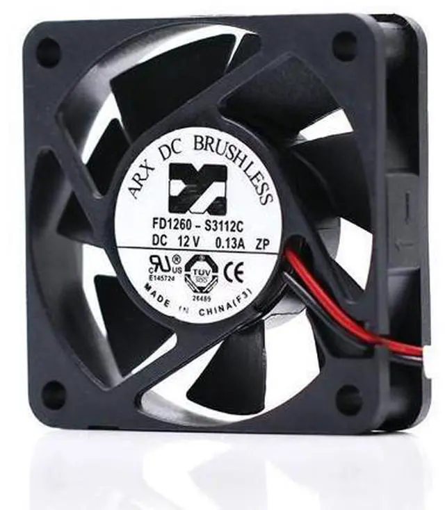 Alt view image 6 of 6 - NEW ARX 6cm 6015 FD1260-S3112C DC12V 0.13A 6cm mute cooling fan