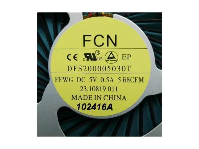Alt view image 2 of 3 - New cpu fan for DELL 15 7000 7537 N7537 I7537 cpu cooling fan cooler DFS200005030T FFWG DC 5V 0.5A 23.10819.011 HNJ5W 0HNJ5W