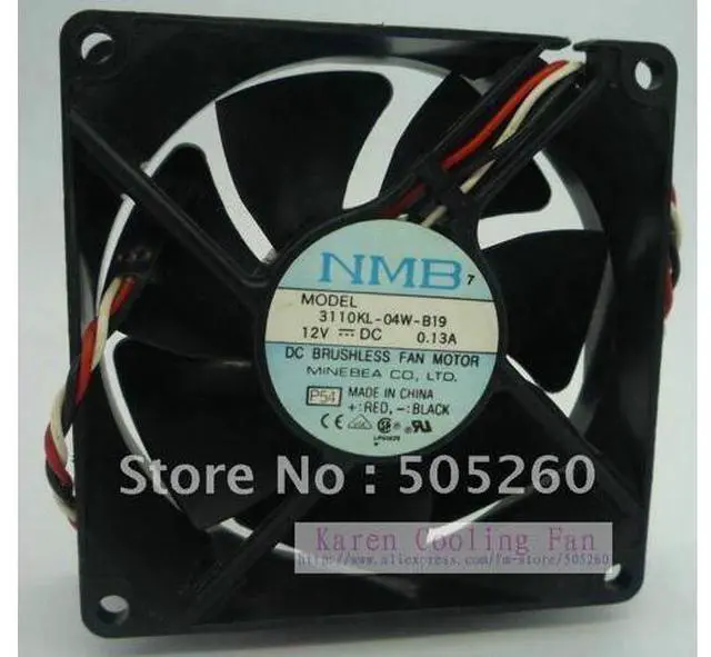 Main image of NMB NMB 8025 12V 0.1A 3110KL-04W-B19 cpu cooler heatsink axial Cooling Fan