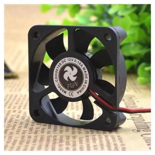 Main image of 5cm silent cooling fan 12V 0.10A CDH5010S humidifier North and South Bridge Charger 2 pins