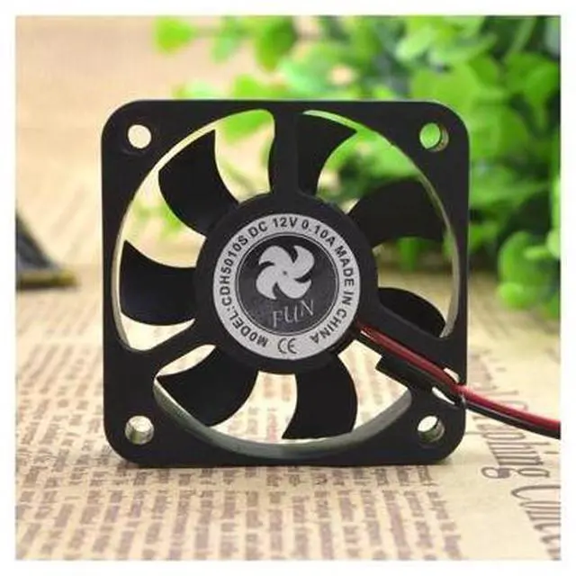Alt view image 2 of 4 - 5cm silent cooling fan 12V 0.10A CDH5010S humidifier North and South Bridge Charger 2 pins