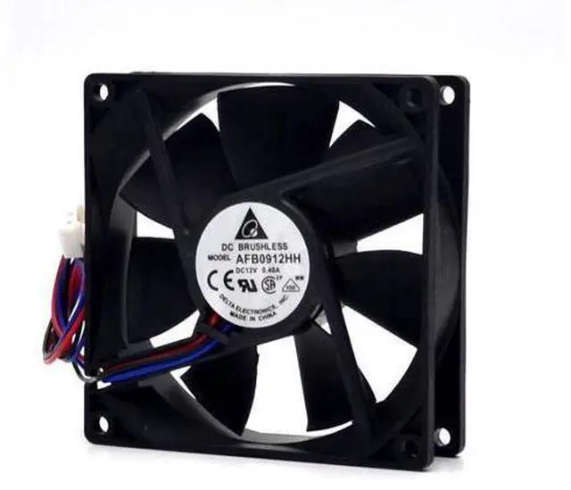 Alt view image 2 of 6 - 1pcs AFB0912HH DC 12V 0.40A, 92X92X25mm 80mm 3-wire 3-pin connector cooling fan