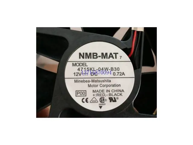 Alt view image 2 of 3 - For NMB 12CM cooling fan 4715KL-04W-B30 12V 0.72A 12038 120*120*38mm