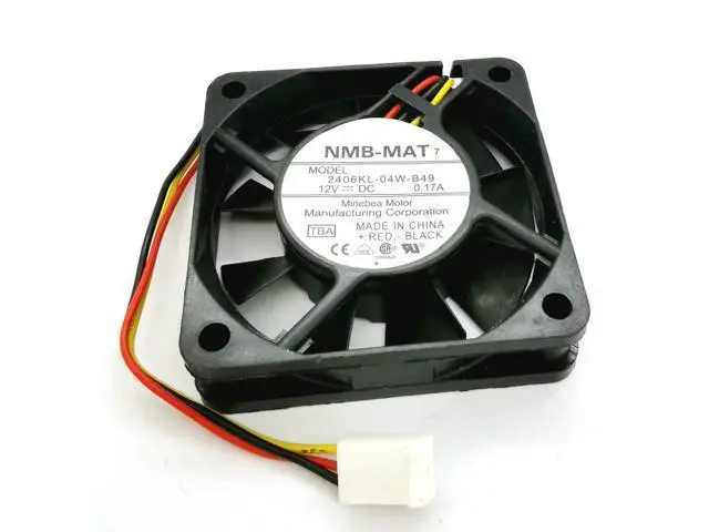 Alt view image 5 of 5 - NMB 6cm 2406KL-04W-B49 TBA 6015 DC12V 0.17A cooling fan 2406KL-04W-B59