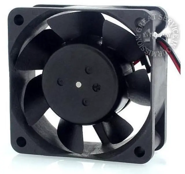 Alt view image 2 of 3 - 60*60*25mm 2-wire D06T-12TS2 6025 12V 0.25A double ball bearing cooling fan