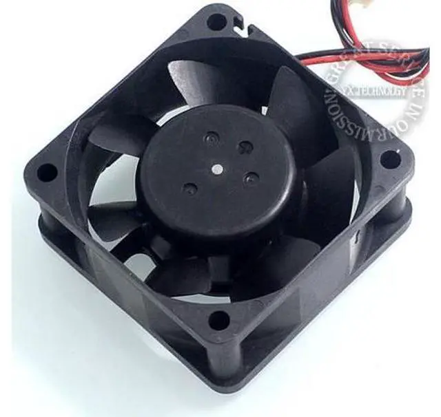 Alt view image 3 of 3 - 60*60*25mm 2-wire D06T-12TS2 6025 12V 0.25A double ball bearing cooling fan