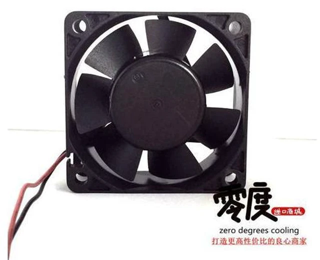 Alt view image 2 of 4 - 6cm YM1206PTB3 DC12V 0.03A 60x60x25MM Double ball bearing 2Lines cooling fan