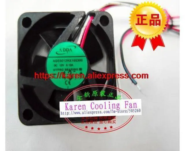 Main image of ADDA AG03012HX105300 DC12V 0.12A 30*30*10MM 3cm silent cooling fan