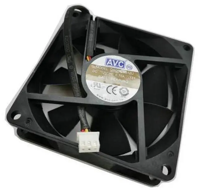 Alt view image 2 of 4 - AVC 8CM DS08025B12U 8025 12V 0.7A 3WIRE Cooling fan 80*80*25MM