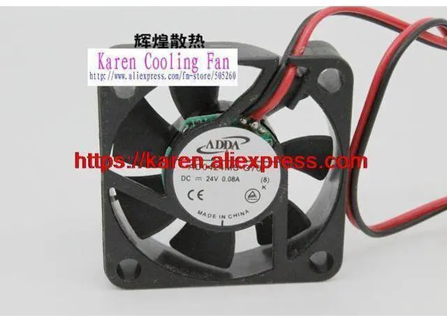 Alt view image 2 of 4 - ADDA AD0424MS-G70 24V 4010 0.08A 40*40*10MM 4cm 3D printer cooling fan