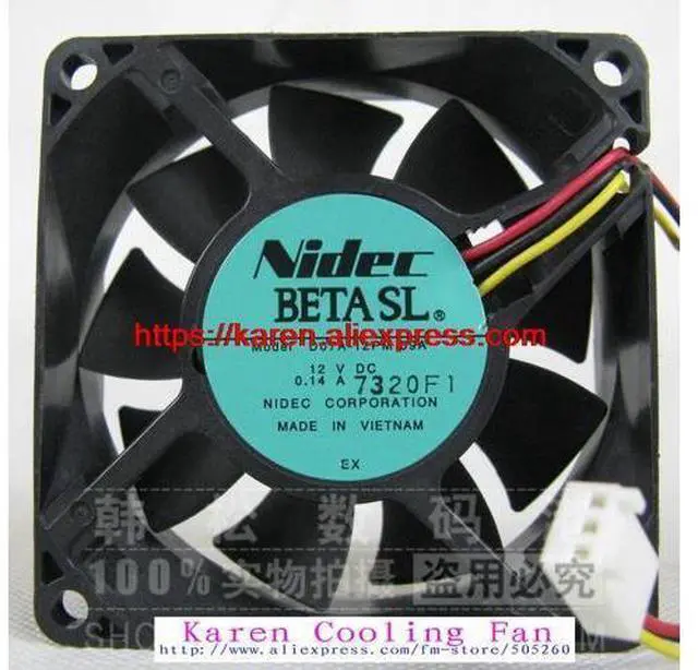 Main image of Nidec 7cm D07A-12PM 09A 7025 12v 0.14a Cooling fan D07A-12PM 07AH1
