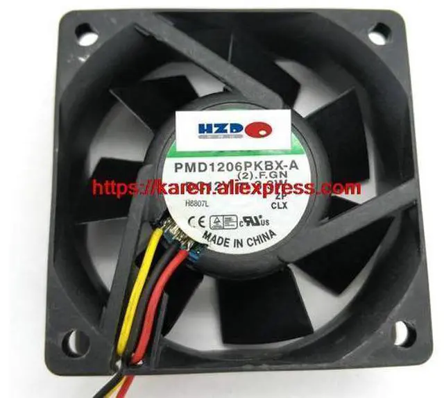 Alt view image 2 of 2 - PMD1206PKBX-A 3.3W 60*60*20MM 6CM cooling fan KDE1206PKV3 12v 1.1w