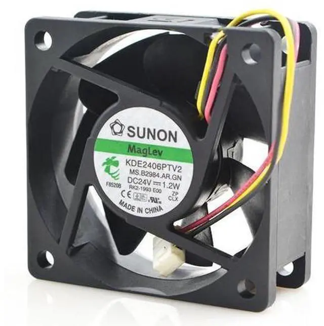 Alt view image 3 of 4 - KDE2406PTV2 3dc 24V 1.2W 6CM wires silent frequency converter cooling fan 60*60*25MM