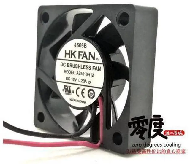 Alt view image 3 of 5 - 4cm 40x40x10MM HKFAN AS4010H12 DC12V 0.20A 2Lines cooling fan
