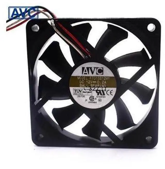 Main image of 2pcs F7015B12MY DC12V 0.2A 7015 7CM 70MM 70X70X15MM 3pin Cooling Fan