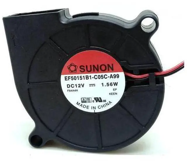 Main image of EF50151B1-C05C-A99 DC12V 1.56W 50*15MM 2LInes 3D Printer Blower cooling fan