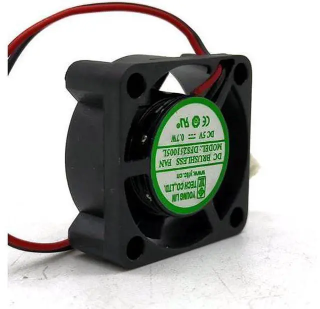 Alt view image 4 of 4 - YONG LIN DFS251005L DC5V 0.7W 25x25x10MM 2.5cm 2Lines Cooling fan