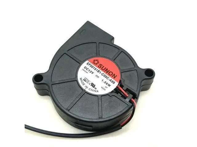 Alt view image 3 of 5 - EF50151B1-C05C-A99 DC12V 1.56W 50*15MM 2LInes 3D Printer Blower cooling fan