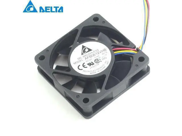 Alt view image 5 of 6 - Delta New AFB0612VHB 6015 12V 0.24A 6CM four-wire PWM fan for 60*60*15mm