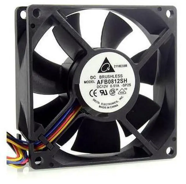 Main image of Delta New and Original authentic AFB0812SH 8025 8 0.51A 8CM winds of single ball bearing fan 80*80*25mm