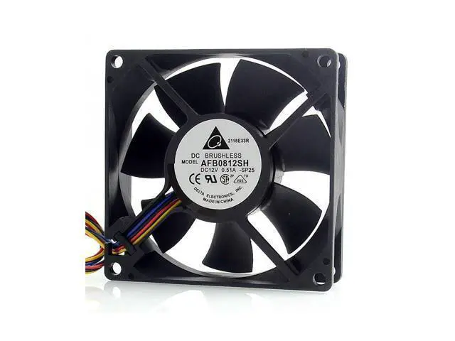 Alt view image 2 of 5 - Delta New and Original authentic AFB0812SH 8025 8 0.51A 8CM winds of single ball bearing fan 80*80*25mm