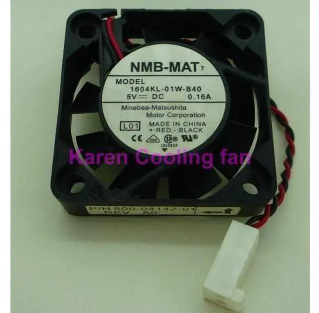 Main image of shiping NMB 1604KL-01W-B40 4010 4cm 5V 0.16A two-line double ball bearing fan