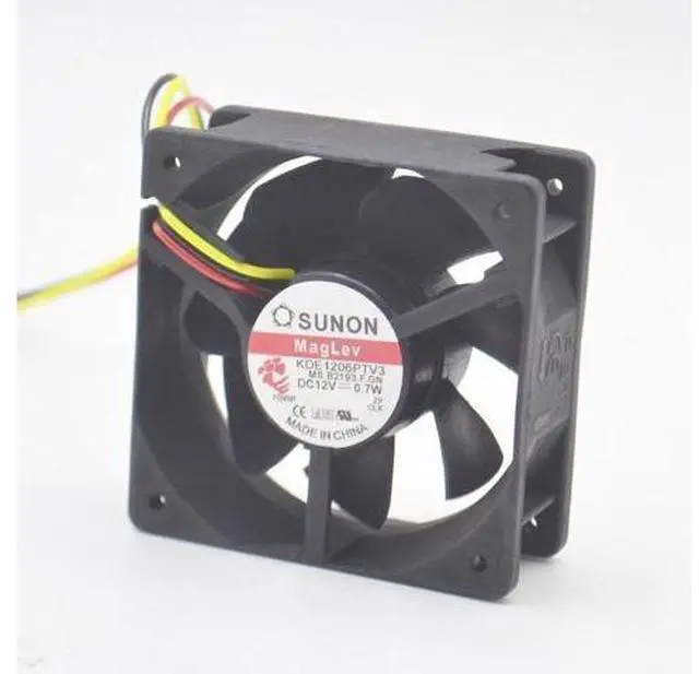 Alt view image 4 of 6 - Original KDE1206PTV3 12V 0.7W 6CM 3 line SUNON radiator fan