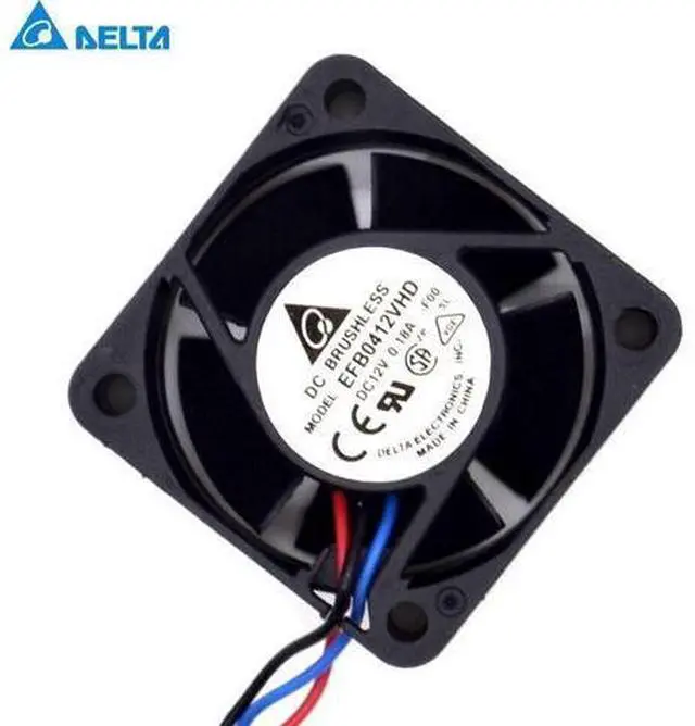 Alt view image 5 of 6 - Delta EFB0412VHD -R00 \/ FOO 12v0.18a Double-ball 2 and 3wire 4020 fan