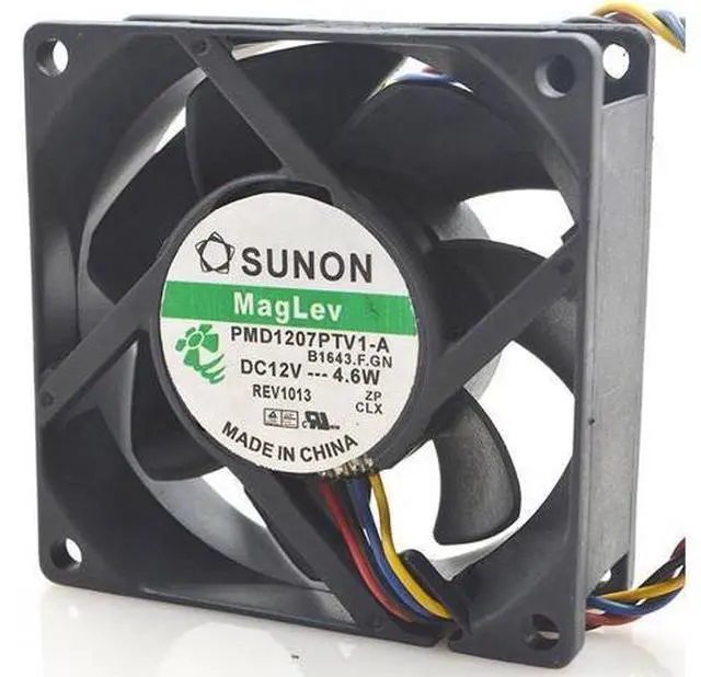 Alt view image 4 of 4 - 1pcs PMD1207PTV1-A 7025 7CM 70x70x25mm magnetic levitation maintenance bearing large air volume fan 12V 4.6W