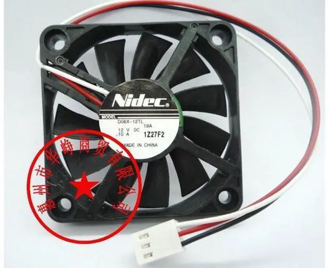 Main image of NIDEC 6010 D06X-12TL 12V 0.10A 6cm dual ball slim silent chassis CPU fan