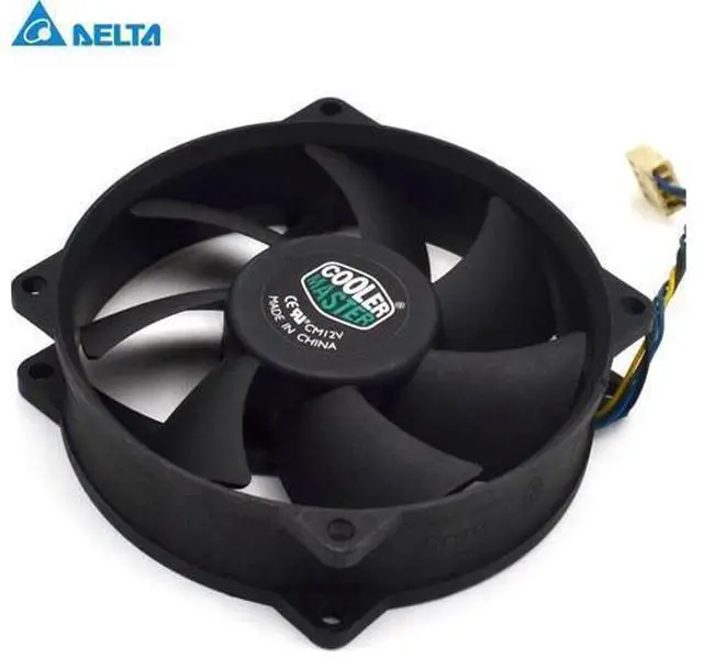 Alt view image 6 of 6 - original 9025 9CM round fan 4 line ball AFB0912VH 12V 0.60A hole 7.2CM