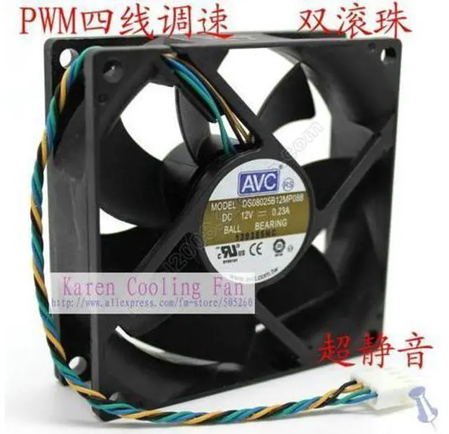 Main image of AVC 8CM DS08025B12MP088 8025 12V 0.23A 4WIRE fan DS08025B12M