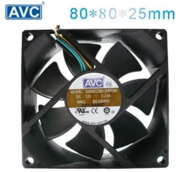 Alt view image 2 of 2 - AVC 8CM DS08025B12MP088 8025 12V 0.23A 4WIRE fan DS08025B12M