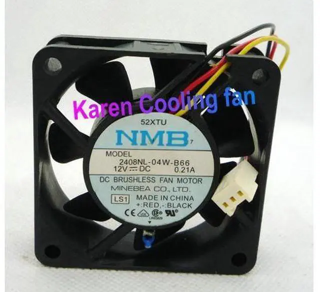 Main image of NMB 6020 2408NL-04W-B66 12V 0.21A Cooling Fan