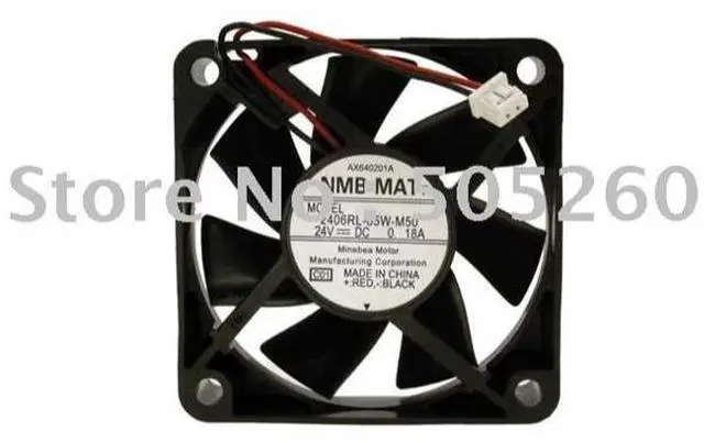 Main image of NMB 6cm 2406RL-05W-M50 6015 24V 0.18A Cooling Fan