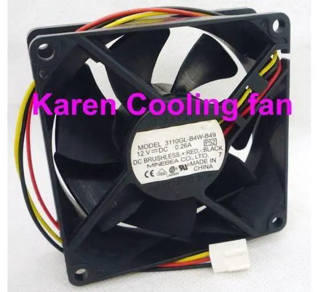 Main image of NMB 8CM 3110GL-B4W-B49 8025 dc12v 0.26a cooling fan