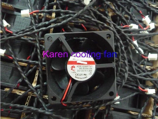Alt view image 3 of 5 - 6CM 6025 12V 1.8W KDE1206PTV1 MS.B2200.GN 2Wire Cooling Fan