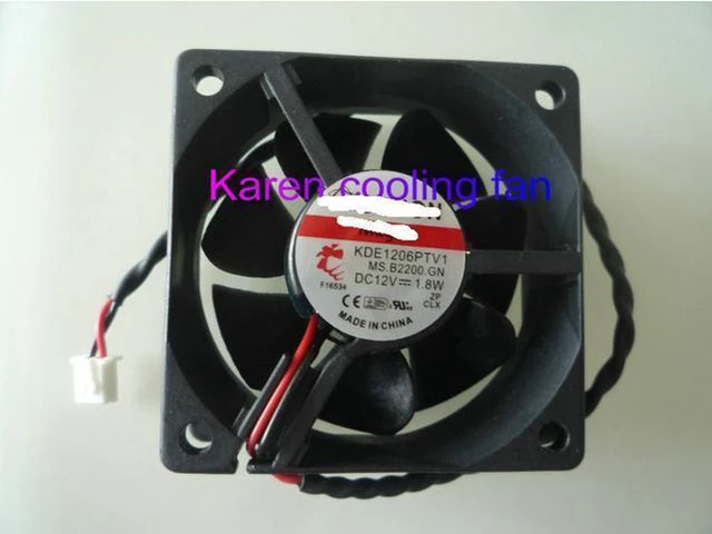 Alt view image 5 of 5 - 6CM 6025 12V 1.8W KDE1206PTV1 MS.B2200.GN 2Wire Cooling Fan