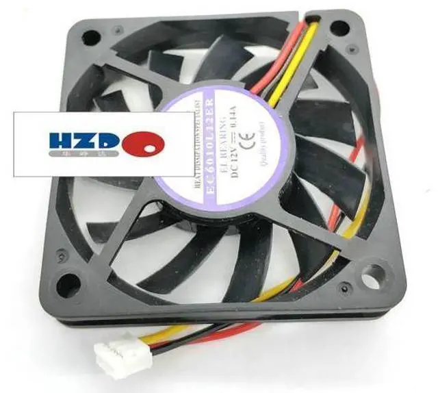 Main image of EC6010L12ER 12V 0.14A 60*60*10mm Cooling Fan 3LINE