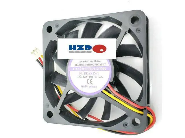 Alt view image 2 of 6 - EC6010L12ER 12V 0.14A 60*60*10mm Cooling Fan 3LINE