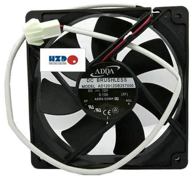 Alt view image 2 of 6 - ADDA AD12012DB257000 12025 12V 0.13A Cooling fan AD1224HB-A70GL 24V AG12012HB257200 120*120*25MM