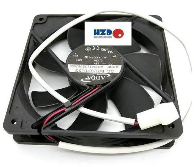Alt view image 3 of 6 - ADDA AD12012DB257000 12025 12V 0.13A Cooling fan AD1224HB-A70GL 24V AG12012HB257200 120*120*25MM