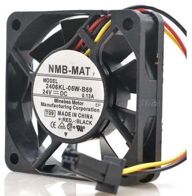 Alt view image 3 of 5 - Original NMB 2406KL-05W-B59 6015 24V 0.13A 6CM CNC FANUC fan
