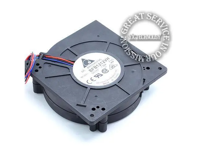 Alt view image 5 of 6 - Delta BFB1212VH 12032 12V 1.88A 12CM turbo centrifugal blower fan 120*120*32mm