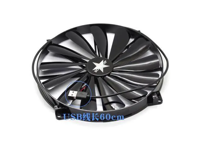Alt view image 4 of 4 - 20cm 5V ultra quiet USB Fan 20020 DIY notebook base fan