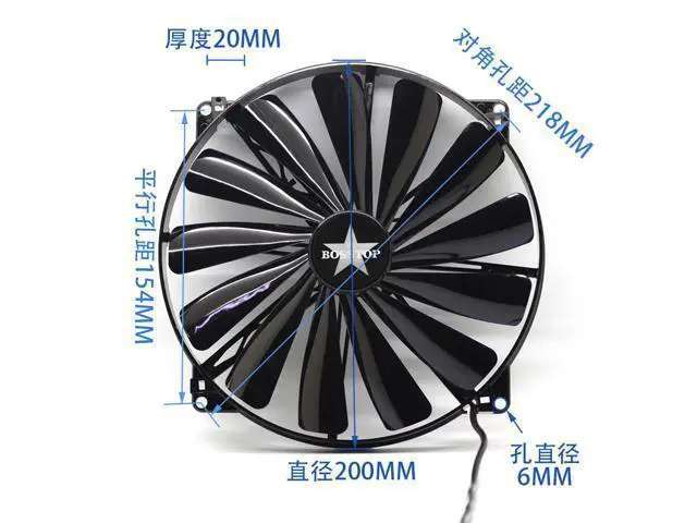 Alt view image 3 of 4 - 20cm 5V ultra quiet USB Fan 20020 DIY notebook base fan