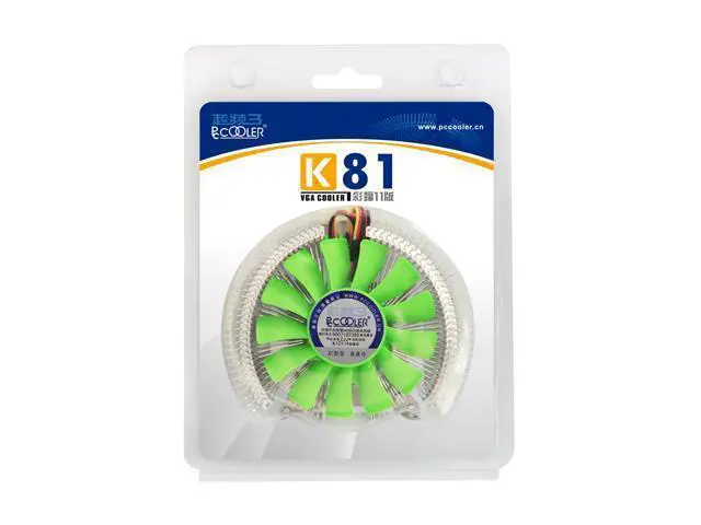 Alt view image 4 of 4 - K81 Graphics Card Cooler Graphics Cooling Fan 80mm Quiet Desktop Video Card Heatsink GPU Radiator